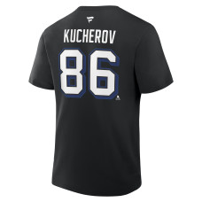 Футболка Tampa Bay Lightning Nikita Kucherov Fanatics Black Authentic Stack Name & Number Футболка Tampa Bay Lightning Nikita Kucherov Fanatics Black Authentic Stack Name & Number