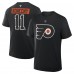 Футболка Philadelphia Flyers Travis Konecny Fanatics Black Authentic Stack Name & Number