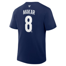 Colorado Avalanche Cale Makar Fanatics Navy Authentic Stack Name & Number T-Shirt
