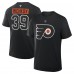 Футболка Philadelphia Flyers Matvei Michkov Fanatics Black Authentic Stack Name & Number
