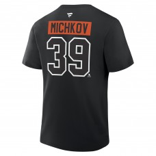 Футболка Philadelphia Flyers Matvei Michkov Fanatics Black Authentic Stack Name & Number Футболка Philadelphia Flyers Matvei Michkov Fanatics Black Authentic Stack Name & Number