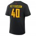 Vancouver Canucks Elias Pettersson Fanatics Black Authentic Stack Name & Number T-Shirt