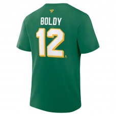 Футболка Minnesota Wild Matthew Boldy Fanatics Kelly Green Alternate Authentic Stack Name & Number