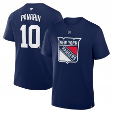 New York Rangers Artemi Panarin Fanatics Navy Authentic Stack Name & Number T-Shirt New York Rangers Artemi Panarin Fanatics Navy Authentic Stack Name & Number T-Shirt