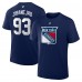 New York Rangers Mika Zibanejad Fanatics Navy Authentic Stack Name & Number T-Shirt