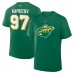 Футболка Minnesota Wild Kirill Kaprizov Fanatics Kelly Green Alternate Authentic Stack Name & Number
