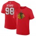 Футболка Chicago Blackhawks Connor Bedard Fanatics Red Centennial Authentic Stack Name & Number