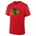 Футболка Chicago Blackhawks Connor Bedard Fanatics Red Centennial Authentic Stack Name & Number