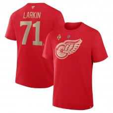 Detroit Red Wings Dylan Larkin Fanatics Red Authentic Stack Name & Number T-Shirt