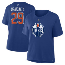 Женская футболка Edmonton Oilers Leon Draisaitl Fanatics Royal Authentic Stack Name & Number Женская футболка Edmonton Oilers Leon Draisaitl Fanatics Royal Authentic Stack Name & Number