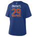 Женская футболка Edmonton Oilers Leon Draisaitl Fanatics Royal Authentic Stack Name & Number