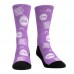 Две пары носков Unisex Utah Hockey Club Rock Em Socks Purple 2024 Hockey Fights Cancer Crew