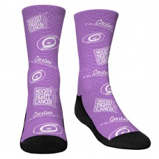 Две пары носков Carolina Hurricanes Rock Em Socks Purple 2024 Hockey Fights Cancer