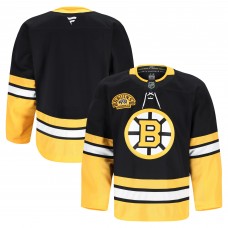 Boston Bruins Fanatics Black 100th Anniversary Authentic Pro Jersey