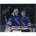 Фото с автографом Igor Shesterkin & Adam Fox New York Rangers Fanatics Authentic 16 x 20 Blue Jersey Celebration