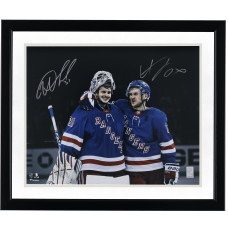 Фото с автографом Igor Shesterkin & Adam Fox New York Rangers Fanatics Authentic 16 x 20 Blue Jersey Celebration Фото с автографом Igor Shesterkin & Adam Fox New York Rangers Fanatics Authentic 16 x 20 Blue Jersey Celebration