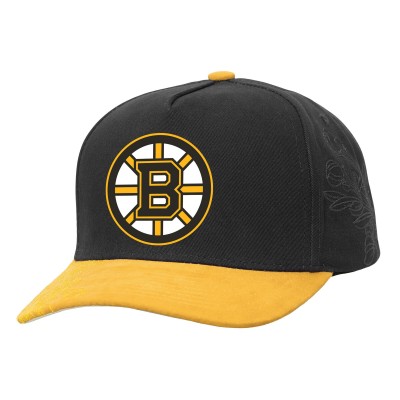 Бейсболка Boston Bruins Mitchell & Ness Black/Gold May Flowers Pro Crown