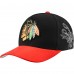 Бейсболка Chicago Blackhawks Mitchell & Ness Black/Red May Flowers Pro Crown