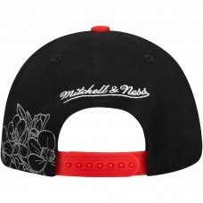 Бейсболка Chicago Blackhawks Mitchell & Ness Black/Red May Flowers Pro Crown