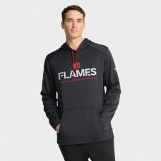 Calgary Flames Fanatics Black Authentic Pro Rink Hoodie