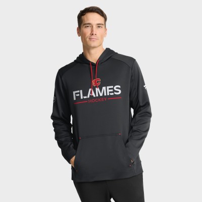 Calgary Flames Fanatics Black Authentic Pro Rink Hoodie