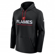 Calgary Flames Fanatics Black Authentic Pro Rink Hoodie