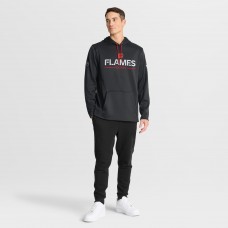 Calgary Flames Fanatics Black Authentic Pro Rink Hoodie