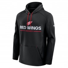 Detroit Red Wings Fanatics Black Authentic Pro Rink Hoodie