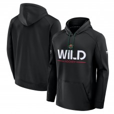 Толстовка Minnesota Wild Fanatics Black Authentic Pro Rink