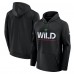 Толстовка Minnesota Wild Fanatics Black Authentic Pro Rink