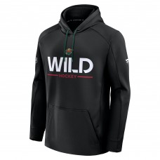 Толстовка Minnesota Wild Fanatics Black Authentic Pro Rink