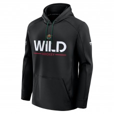 Толстовка Minnesota Wild Fanatics Black Authentic Pro Rink