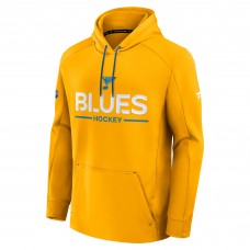 St. Louis Blues Fanatics Gold Authentic Pro Rink Hoodie