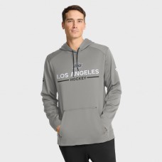 Los Angeles Kings Fanatics Silver Authentic Pro Rink Hoodie