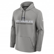 Los Angeles Kings Fanatics Silver Authentic Pro Rink Hoodie