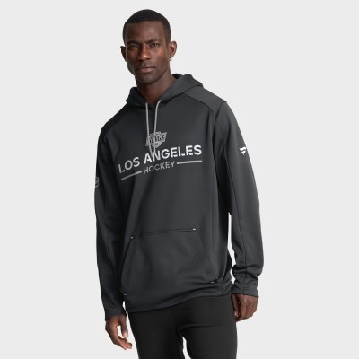 Los Angeles Kings Fanatics Black Authentic Pro Rink Hoodie
