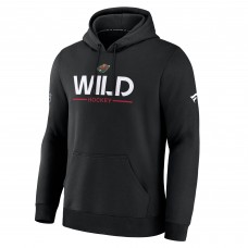 Толстовка Minnesota Wild Fanatics Black Authentic Pro Primary