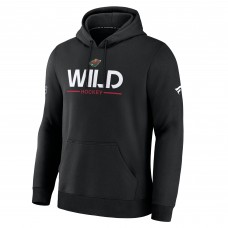 Толстовка Minnesota Wild Fanatics Black Authentic Pro Primary