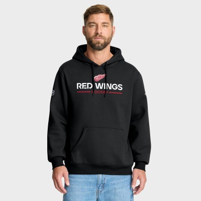 Detroit Red Wings Fanatics Black Authentic Pro Primary Hoodie