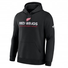 Detroit Red Wings Fanatics Black Authentic Pro Primary Hoodie Detroit Red Wings Fanatics Black Authentic Pro Primary Hoodie