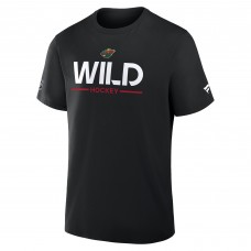 Футболка Minnesota Wild Fanatics Black Authentic Pro Primary