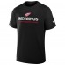 Detroit Red Wings Fanatics Black Authentic Pro Primary T-Shirt