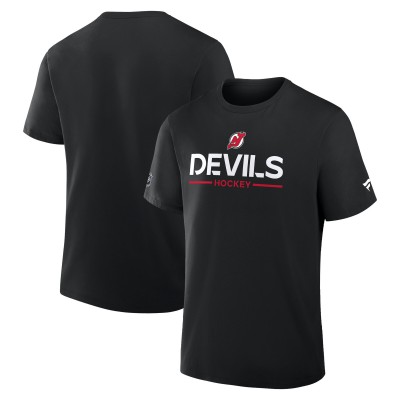 Футболка New Jersey Devils Fanatics Black Authentic Pro Primary