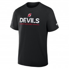 Футболка New Jersey Devils Fanatics Black Authentic Pro Primary