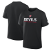 Футболка New Jersey Devils Fanatics Black Authentic Pro Primary