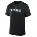 San Jose Sharks Fanatics Black Authentic Pro Primary T-Shirt
