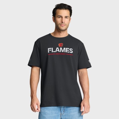 Calgary Flames Fanatics Black Authentic Pro Primary T-Shirt