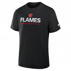 Calgary Flames Fanatics Black Authentic Pro Primary T-Shirt