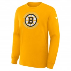 Футболка с длинным рукавом Boston Bruins Fanatics Gold Authentic Pro Property Of Practice