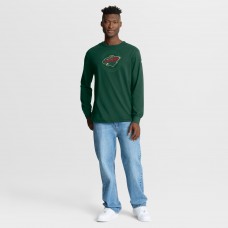Футболка с длинным рукавом Minnesota Wild Fanatics Green Authentic Pro Property Of Practice